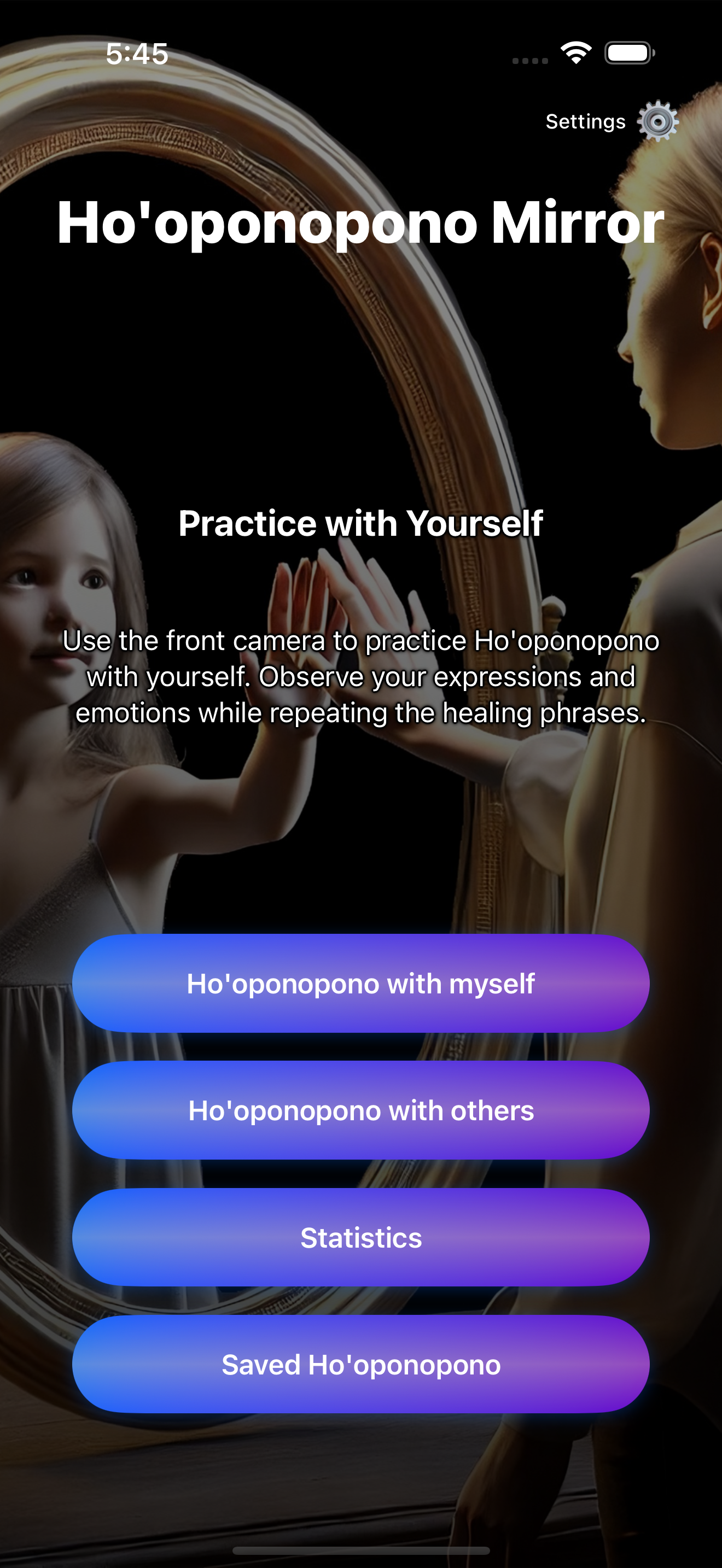 Hooponopono Mirror App Screenshot