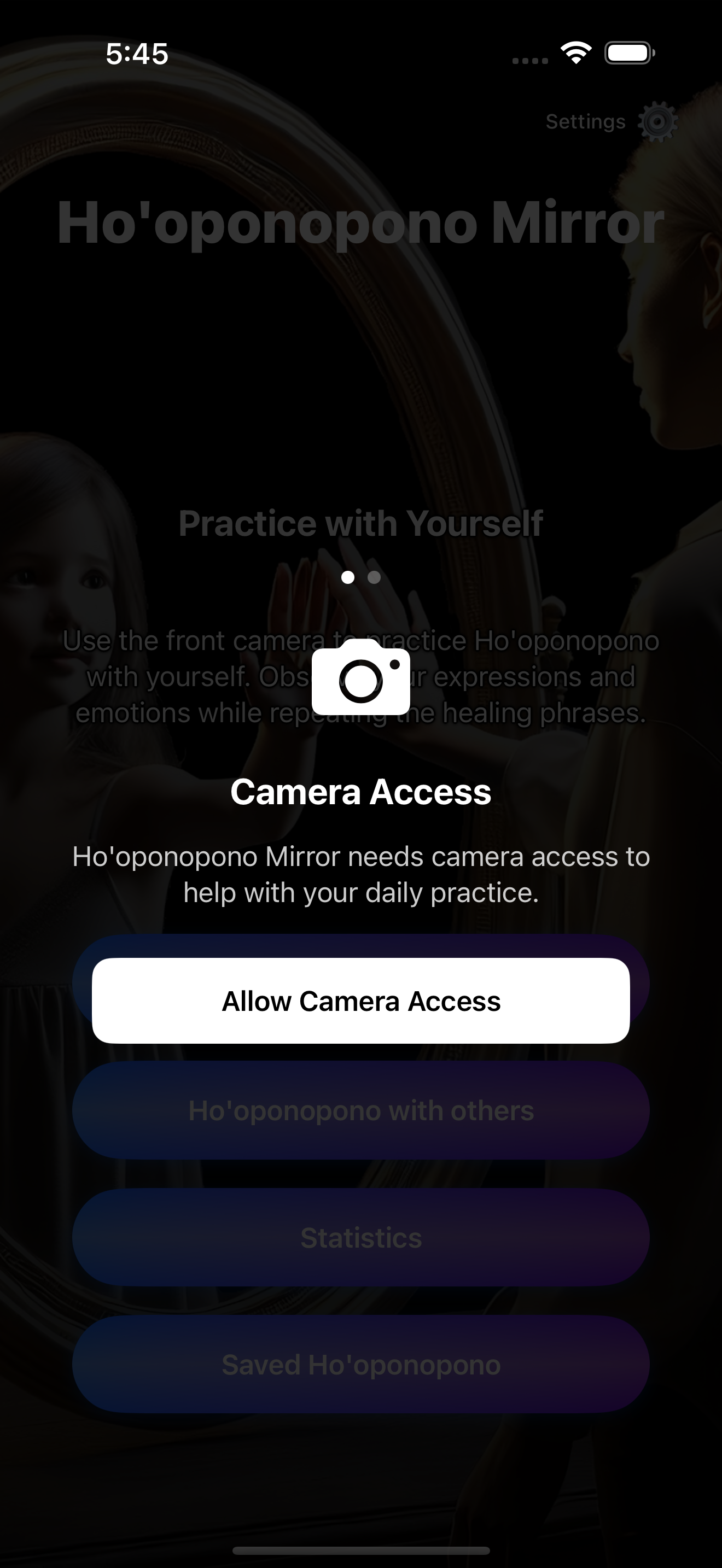 Hooponopono Mirror Interface